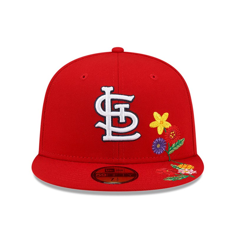 59fifty New Era St. Louis Cardinals Visor Bloom Fitted Gorras Rojos | YG8534297