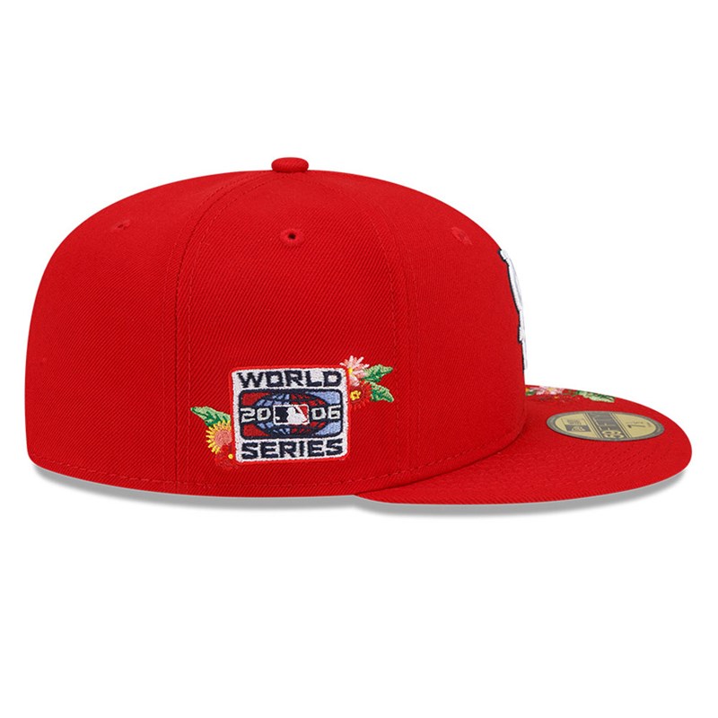 59fifty New Era St. Louis Cardinals Visor Bloom Fitted Gorras Rojos | YG8534297