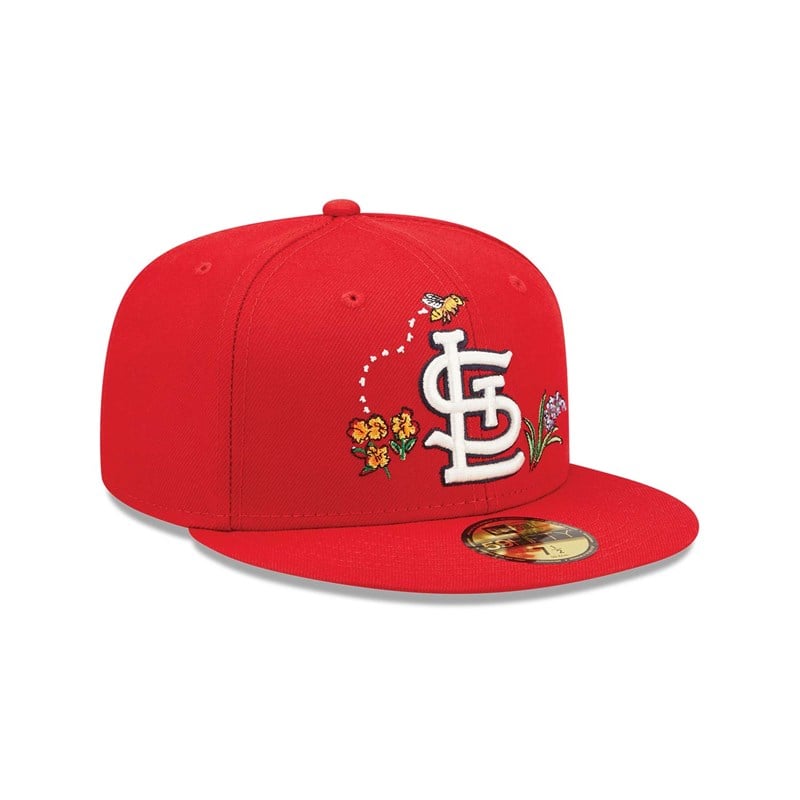 59fifty New Era St. Louis Cardinals Watercolour Floral Gorras Rojos | HF7482369