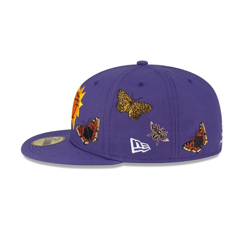 59fifty New Era Suns Felt X NBA Fitted Gorras Morados | WZ3958461