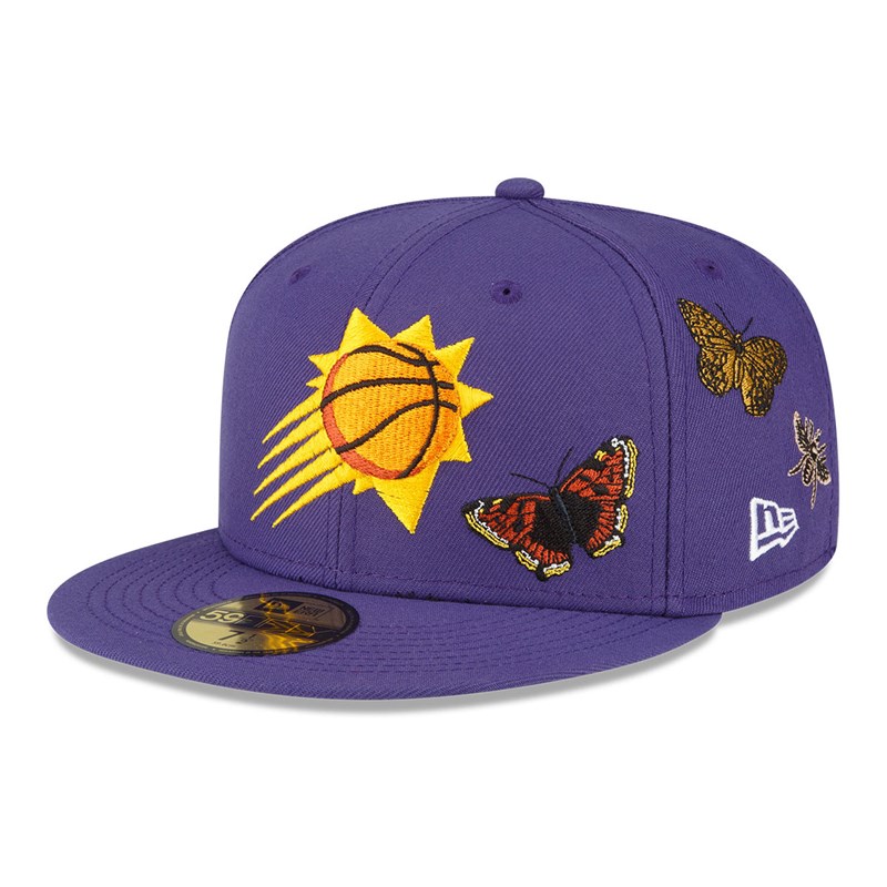 59fifty New Era Suns Felt X NBA Fitted Gorras Morados | WZ3958461