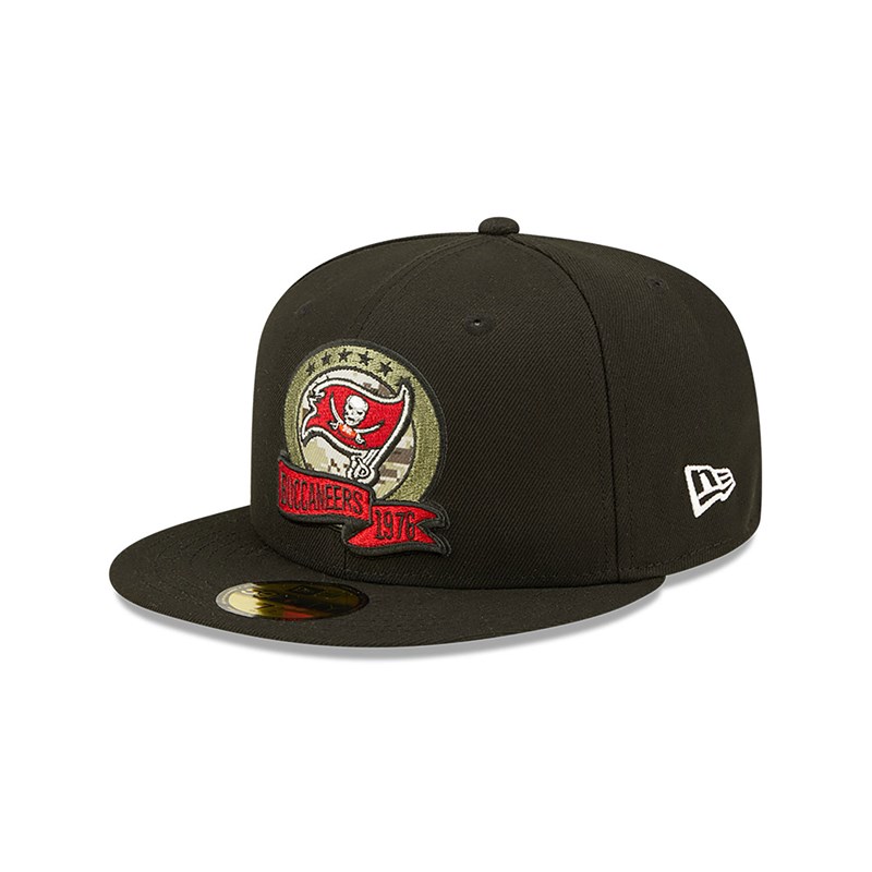 59fifty New Era Tampa Bay Buccaneers NFL Salute To Service Fitted Gorras Negros | KX8613475