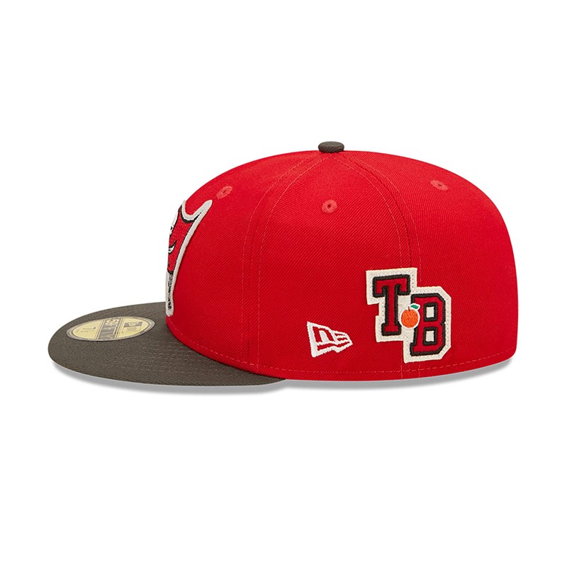 59fifty New Era Tampa Bay Buccaneers Ne Letterman Fitted Gorras Rojos | ZH2081593