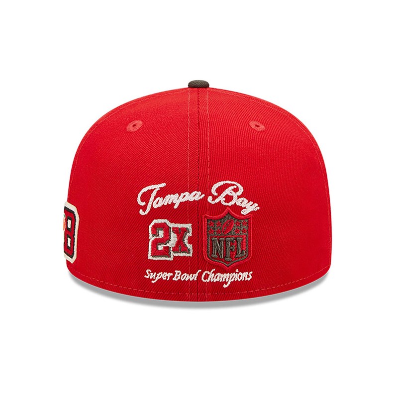 59fifty New Era Tampa Bay Buccaneers Ne Letterman Fitted Gorras Rojos | ZH2081593