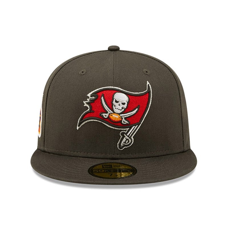 59fifty New Era Tampa Bay Buccaneers Side Patch Fitted Gorras Grises | QC2160439