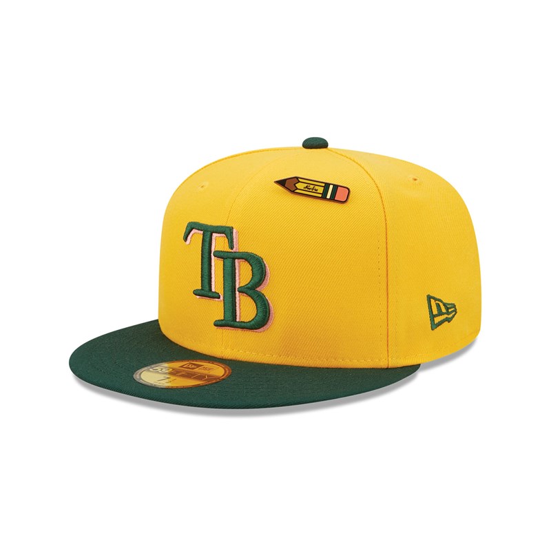 59fifty New Era Tampa Bay Rays Back To School Fitted Gorras Amarillos | RI6071235