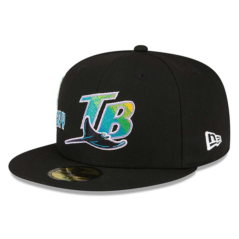 59fifty New Era Tampa Bay Rays Stateview Fitted Gorras Negros | OM3845296