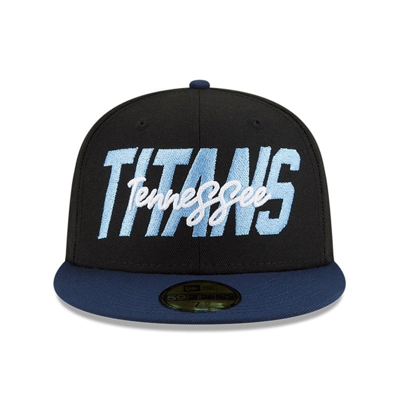 59fifty New Era Tenessee Titans NFL Draft Fitted Gorras Negros | HV4367081