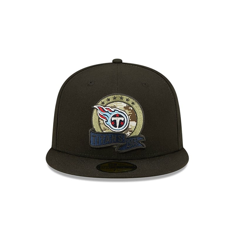 59fifty New Era Tennessee Titans NFL Salute To Service Fitted Gorras Negros | PW8529134