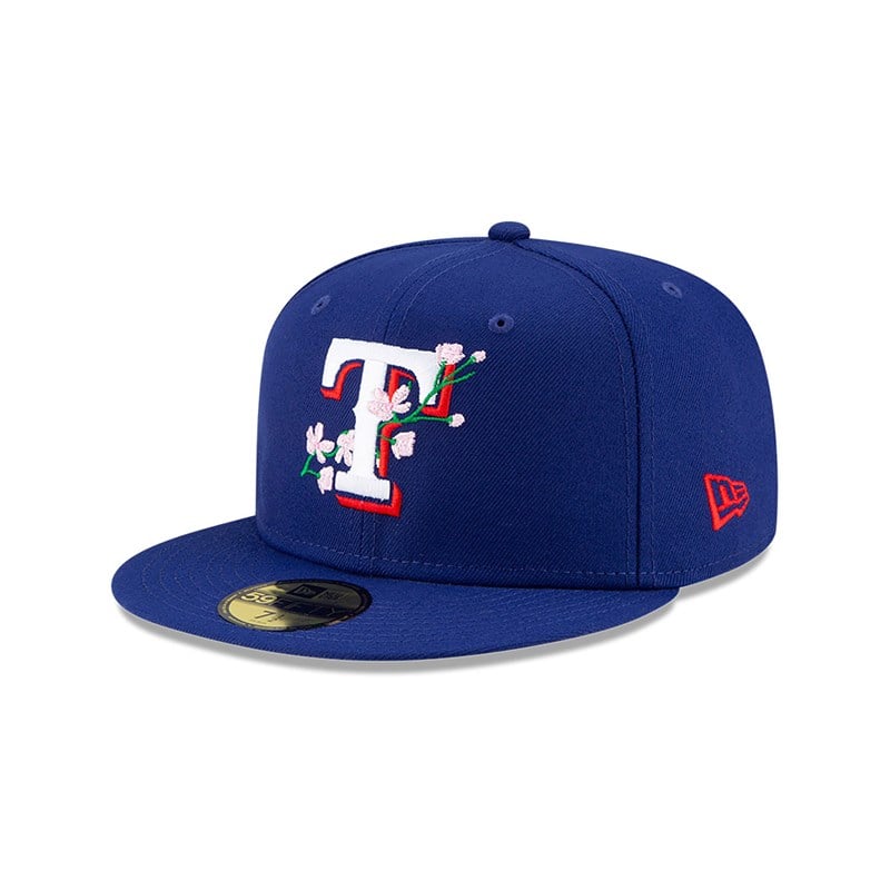 59fifty New Era Texas Rangers Side Patch Bloom Fitted Gorras Azules | WK0286947