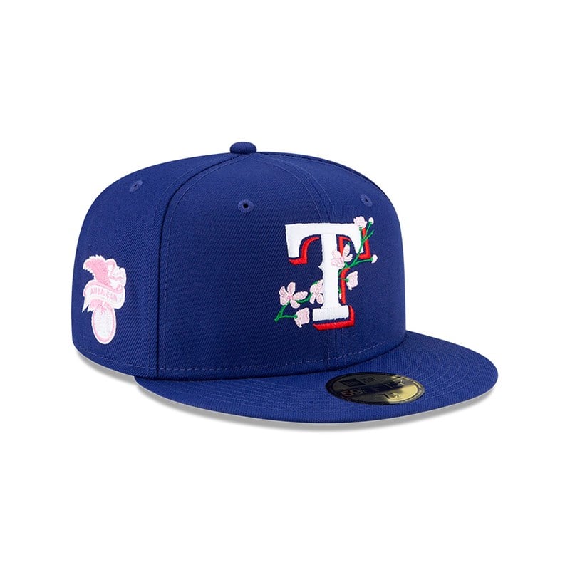 59fifty New Era Texas Rangers Side Patch Bloom Fitted Gorras Azules | WK0286947