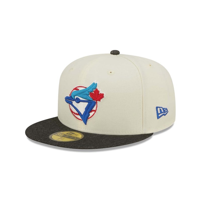 59fifty New Era Toronto Jays MLB Chrome Fitted Gorras Blancos | RJ6254318