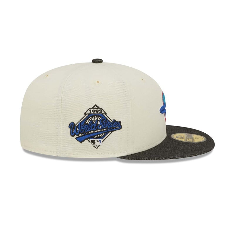 59fifty New Era Toronto Jays MLB Chrome Fitted Gorras Blancos | RJ6254318