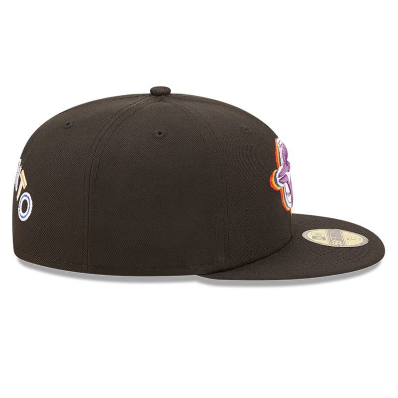 59fifty New Era Toronto Jays MLB Prismatic Fitted Fitted Fitted Gorras Negros | MJ4537091