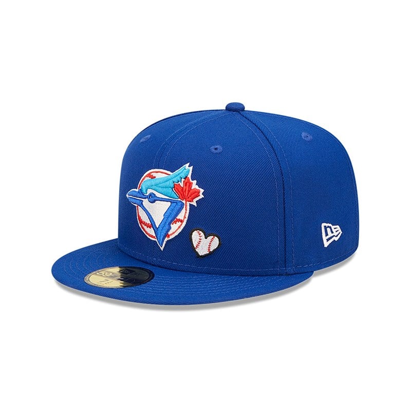 59fifty New Era Toronto Jays MLB Team Heart Fitted Gorras Azules | YD1892537