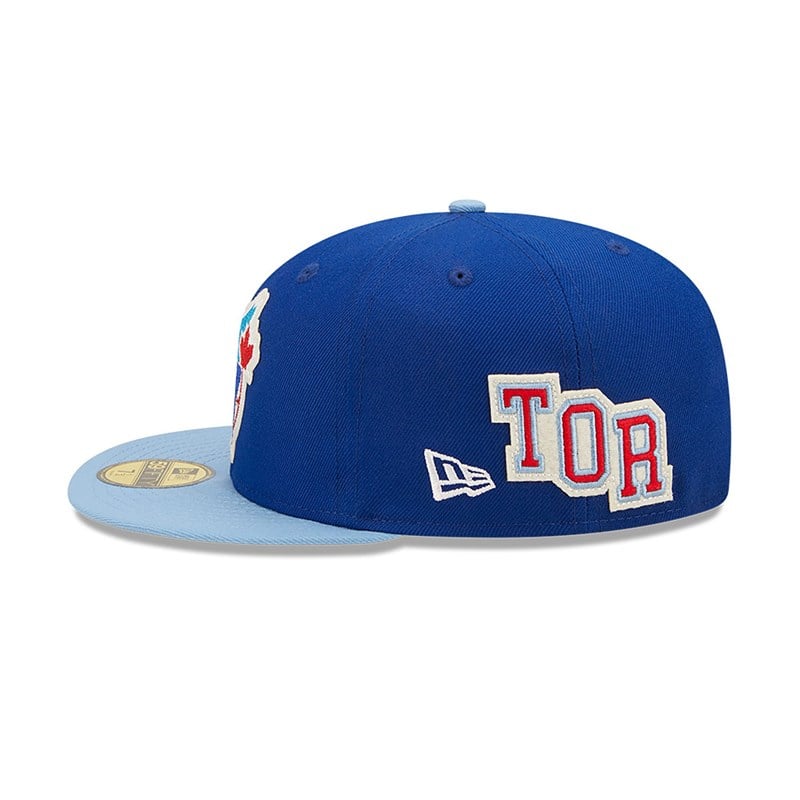 59fifty New Era Toronto Jays Ne Letterman Fitted Gorras Azules | BX6451329