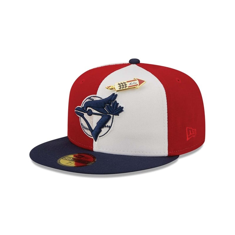 59fifty New Era Toronto Jays Pinwheel Americana Fitted Gorras Rojos | GP2614578