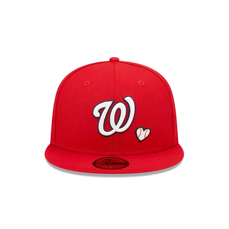 59fifty New Era Washington MLB Team Heart Fitted Gorras Rojos | SR6485720