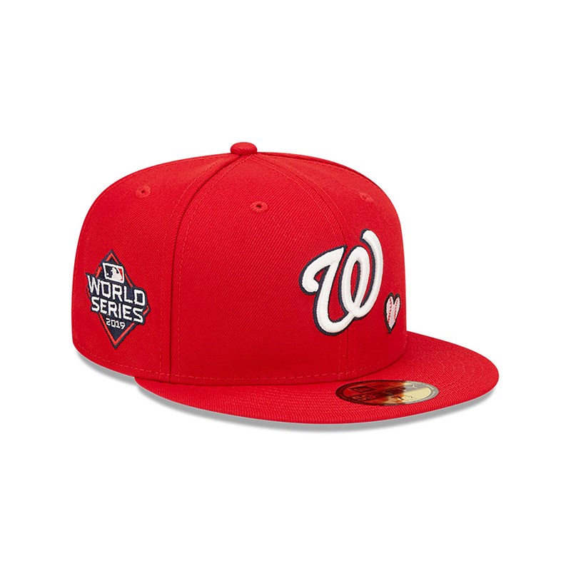 59fifty New Era Washington MLB Team Heart Fitted Gorras Rojos | SR6485720