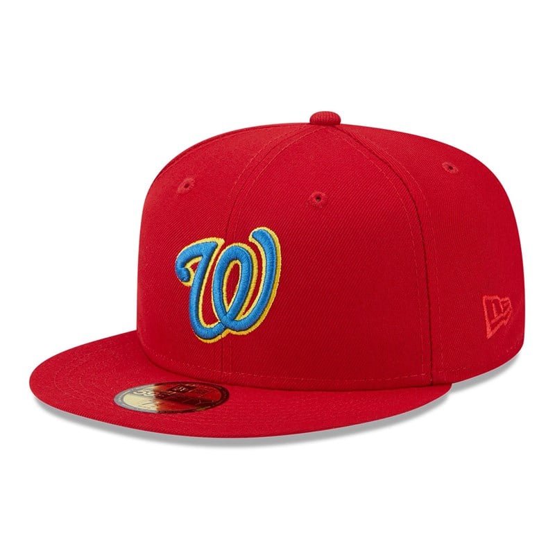 59fifty New Era Washington Nationals State Tartan Fitted Gorras Rojos | QL7280193