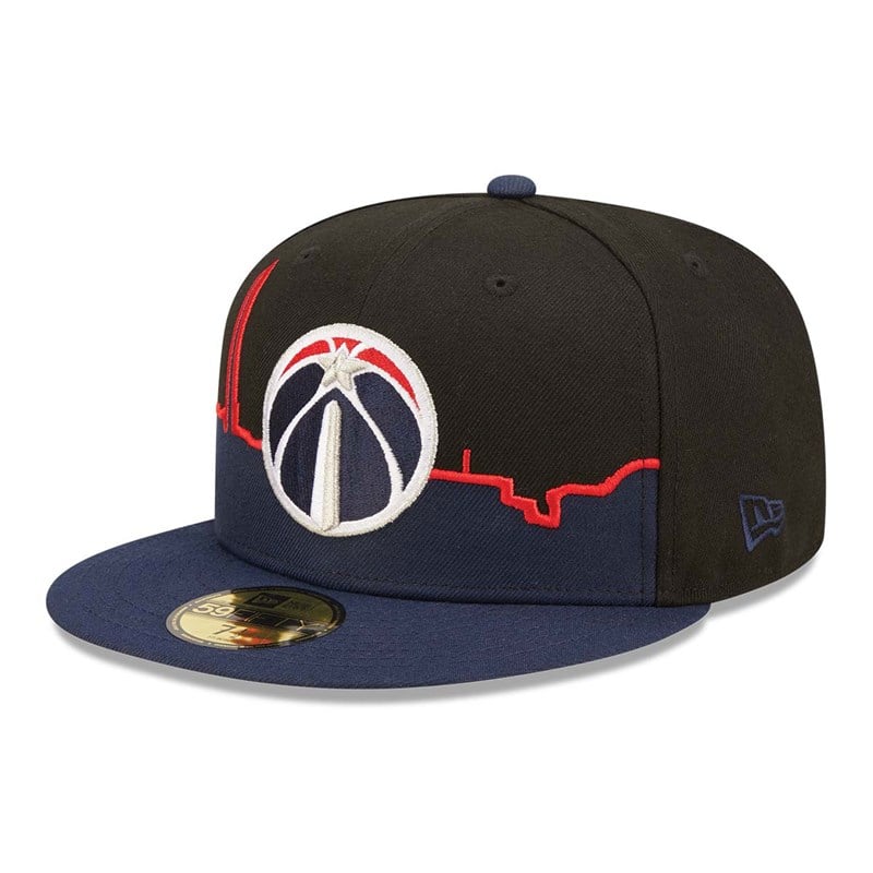 59fifty New Era Washington Wizards NBA 2022 Fitted Gorras Negros | PH3681490