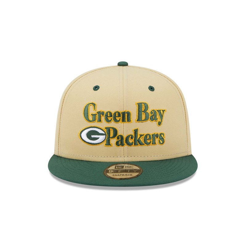 9fifty New Era Bay Packers NFL Retro Gorras Creme | DE4701352