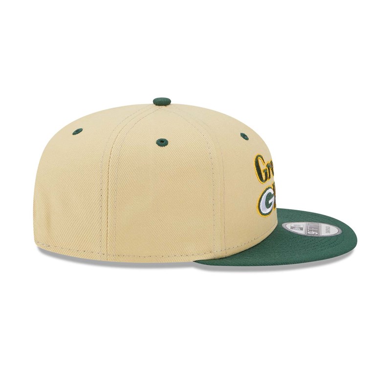 9fifty New Era Bay Packers NFL Retro Gorras Creme | DE4701352