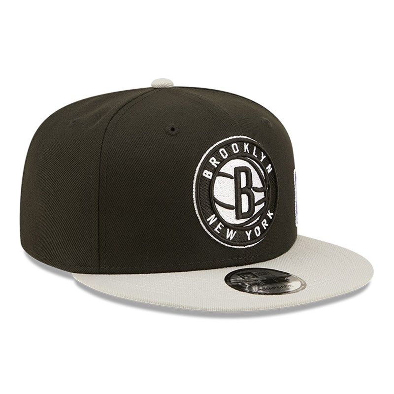 9fifty New Era Brooklyn Nets NBA Letter Arch Gorras Negros | YW1459063