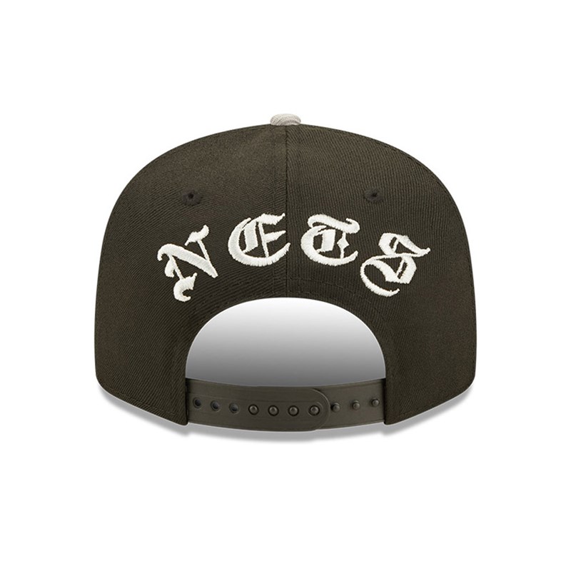 9fifty New Era Brooklyn Nets NBA Letter Arch Gorras Negros | YW1459063