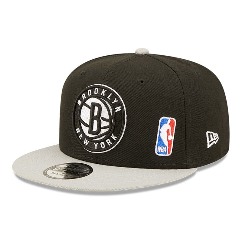 9fifty New Era Brooklyn Nets NBA Letter Arch Gorras Negros | YW1459063