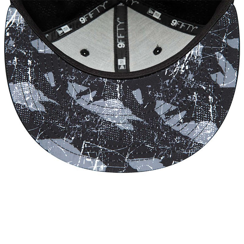 9fifty New Era Brooklyn Nets Print Infill Gorras Negros | BX3074958