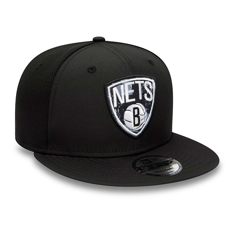 9fifty New Era Brooklyn Nets Print Infill Gorras Negros | BX3074958