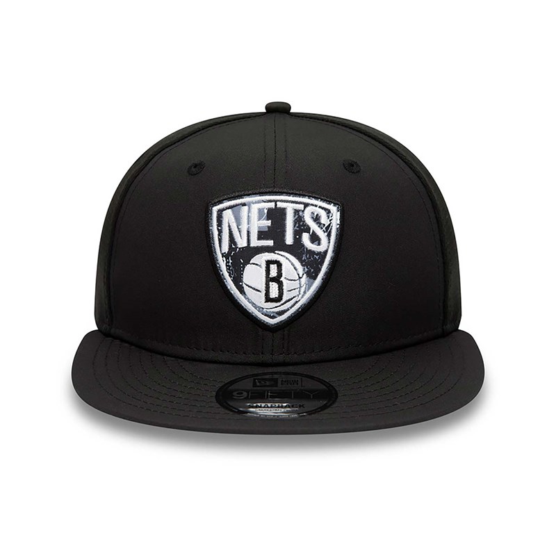 9fifty New Era Brooklyn Nets Print Infill Gorras Negros | BX3074958