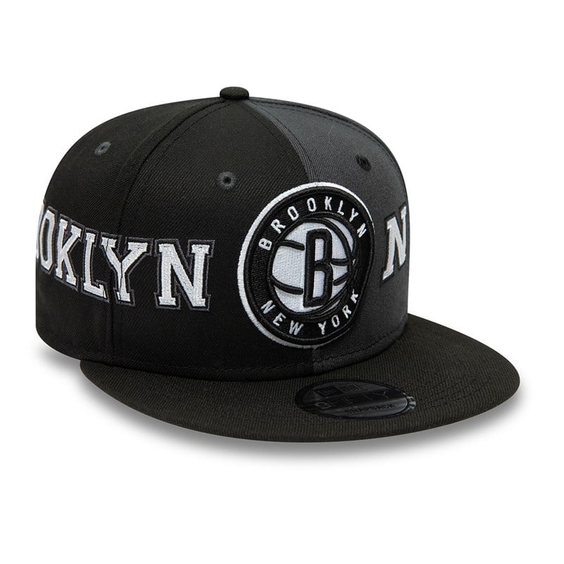 9fifty New Era Brooklyn Nets Teamsplit Gorras Negros | XD8250637