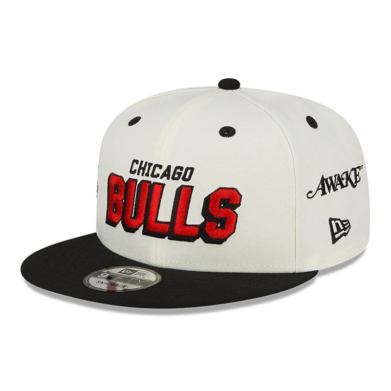 9fifty New Era Chicago Bulls Awake Gorras Blancos | XH0642173