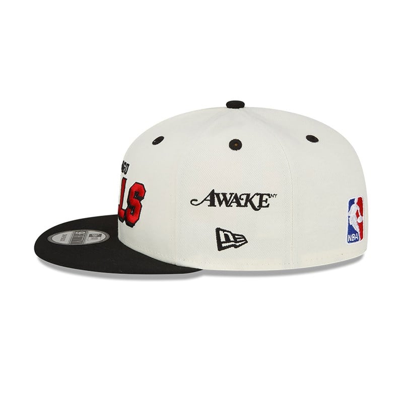 9fifty New Era Chicago Bulls Awake Gorras Blancos | XH0642173