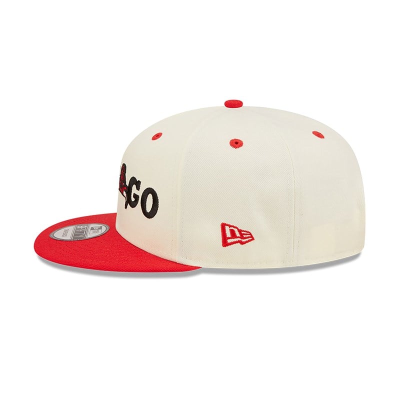 9fifty New Era Chicago Bulls Logo Blend Gorras Blancos | HF2567098