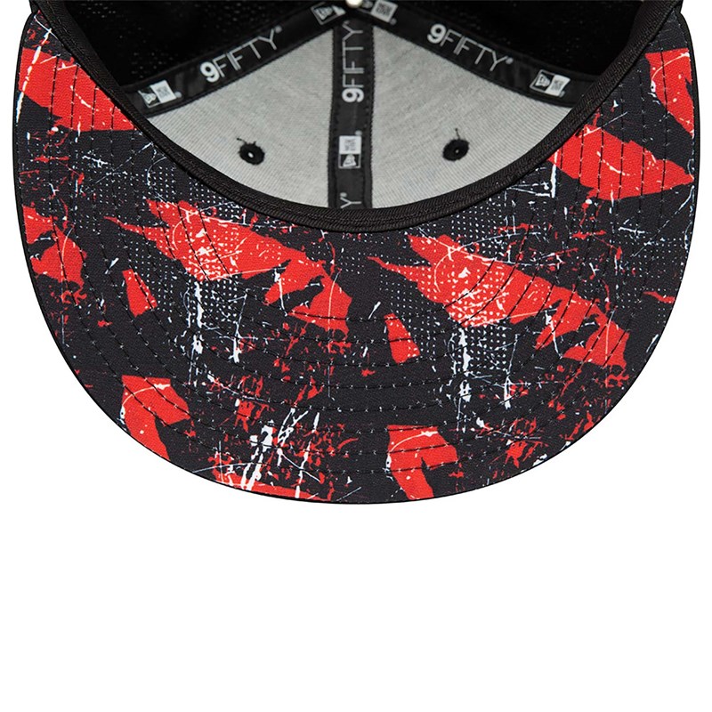 9fifty New Era Chicago Bulls Print Infill Gorras Negros | LE6382750