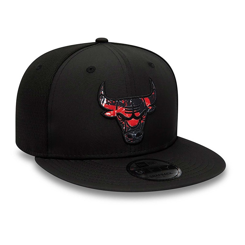 9fifty New Era Chicago Bulls Print Infill Gorras Negros | LE6382750