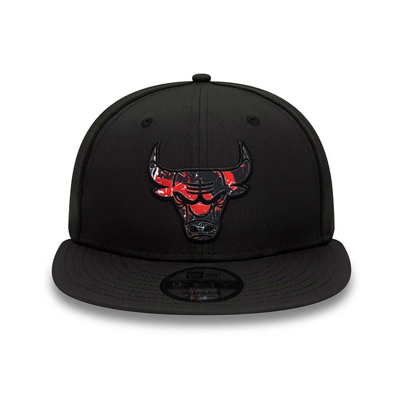 9fifty New Era Chicago Bulls Print Infill Gorras Negros | LE6382750