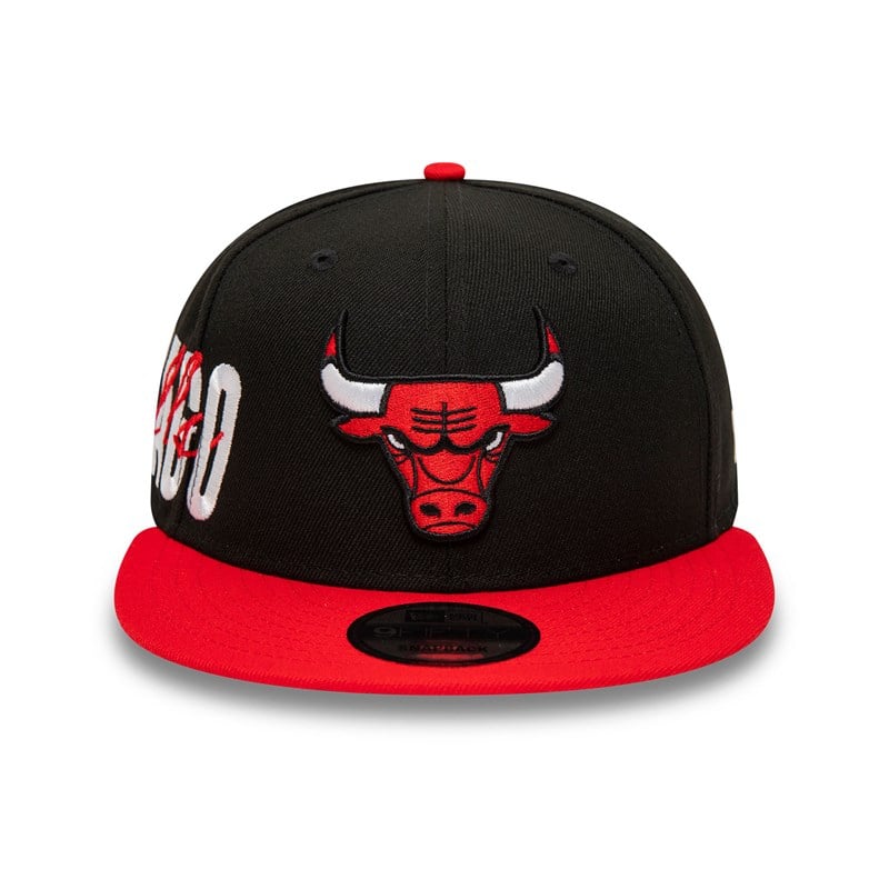 9fifty New Era Chicago Bulls Side Font Gorras Negros | UF2713849