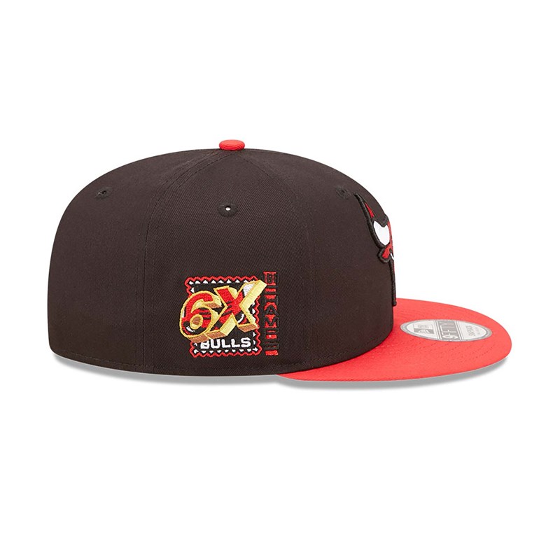 9fifty New Era Chicago Bulls Team Patch Gorras Negros | FM9734082