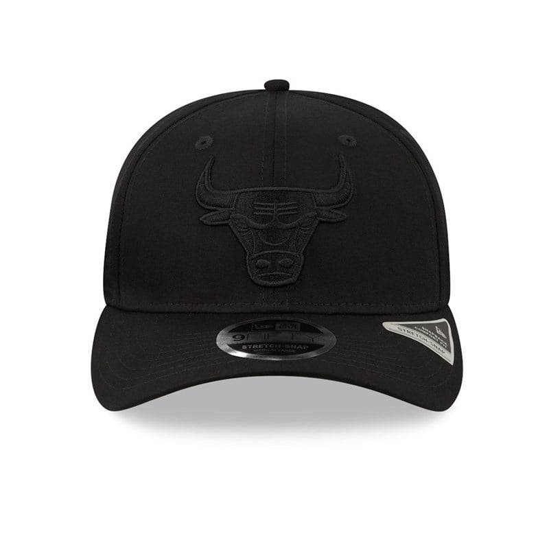 9fifty New Era Chicago Bulls Tonal Stretch Snap Gorras Negros | AE5942738