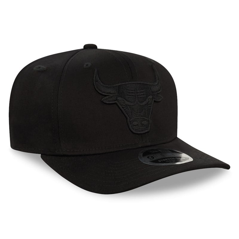 9fifty New Era Chicago Bulls Tonal Stretch Snap Gorras Negros | AE5942738