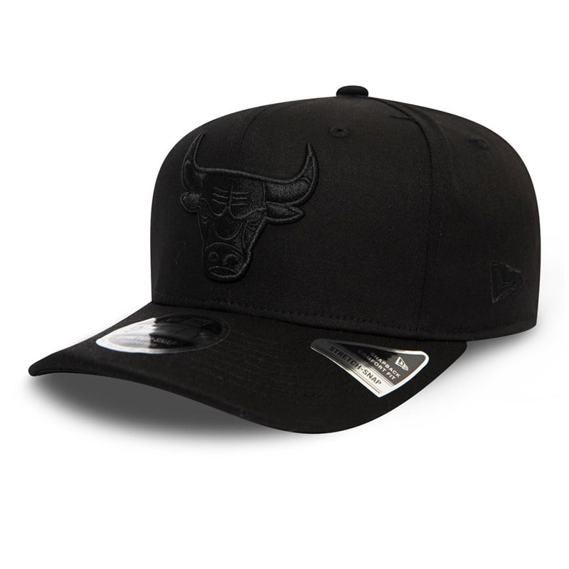 9fifty New Era Chicago Bulls Tonal Stretch Snap Gorras Negros | AE5942738