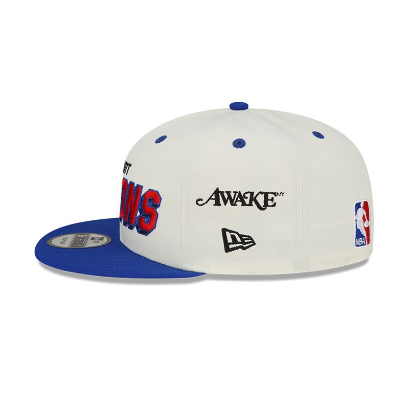 9fifty New Era Detriot Pistons Awake Blancos | HC6831059