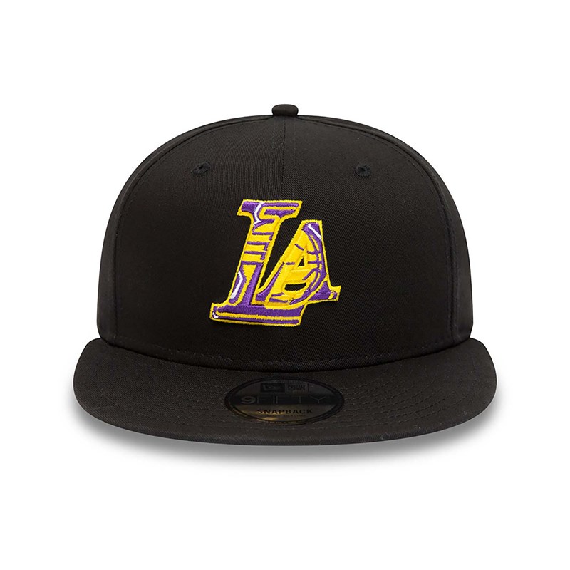 9fifty New Era La Lakers Team Infill Logo Gorras Negros | CP1620784