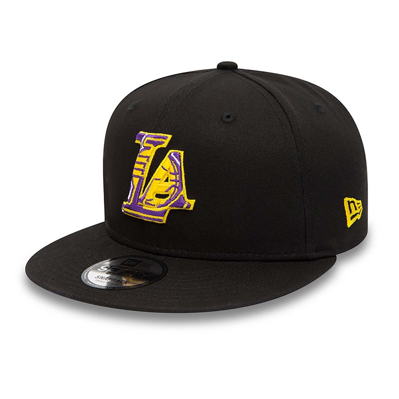 9fifty New Era La Lakers Team Infill Logo Gorras Negros | CP1620784