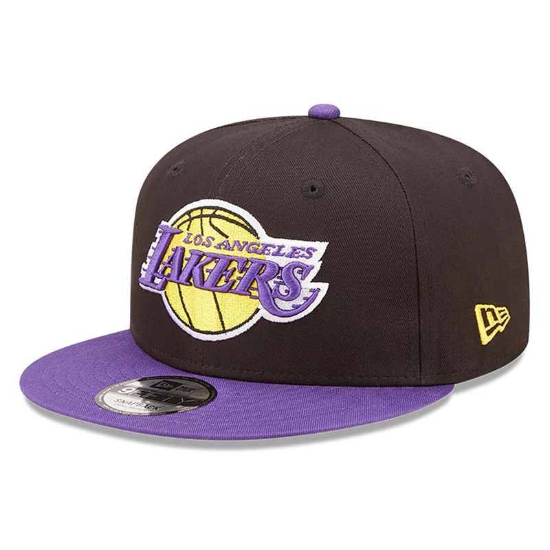 9fifty New Era La Lakers Team Patch Gorras Negros | ZV6752813