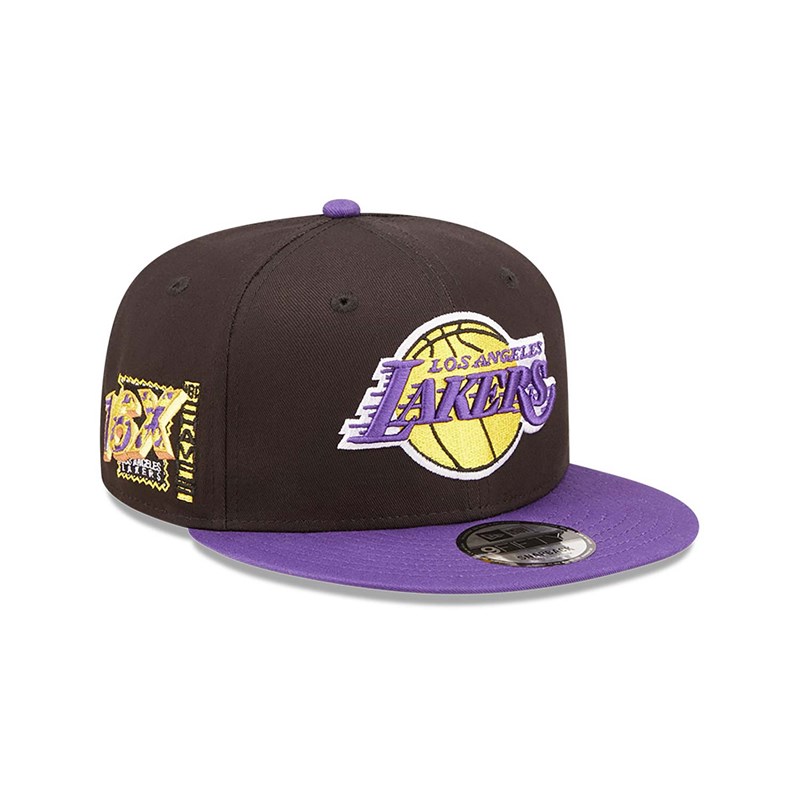 9fifty New Era La Lakers Team Patch Gorras Negros | ZV6752813